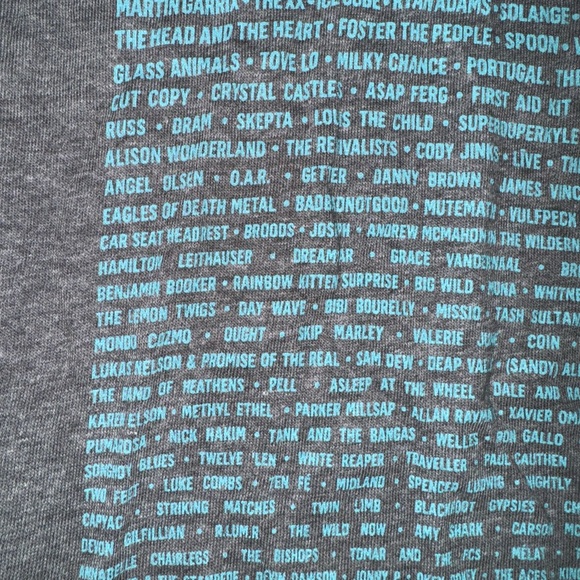 ACL Festival 2017 Official T-Shirt w/Bands Listed: Women’s MED: Jay-Z: RHCP - Picture 5 of 6
